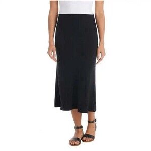NWT Hilary Radley Womens Pull-on Slip Skirt Black